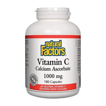 Vitamin C Calcium Ascorbate 1000mg, 180 capsules (Natural Factors)