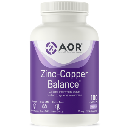 Zinc-Copper Balance, 15mg 100 vegi-caps (AOR)