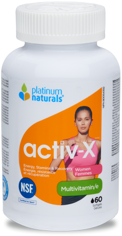 Activ-X Multi-vitamin for Active Women, NSF 60 softgels (Platinum Naturals)