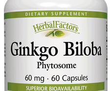 Ginkgo Biloba 60 mg, 60 capsules (Natural Factors)