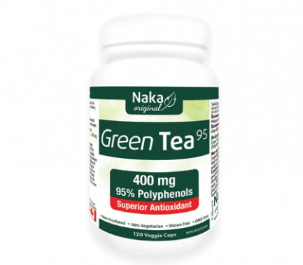 Green Tea with 95% Polyphenols, 400 mg, 120 caps (Naka)