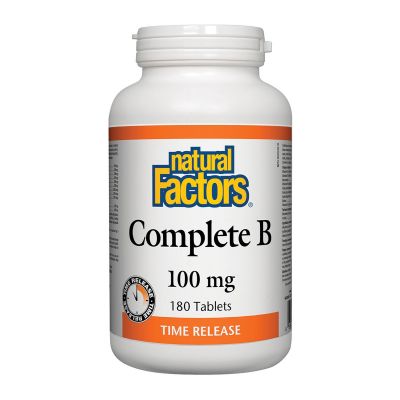Complete B 100mg, Time release, 180 tabs (Natural Factors)