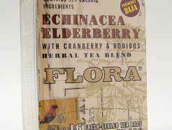 flora echinacea elderberry with cranberry & rooibos herbal tea blend, 16 tea bags (flora)