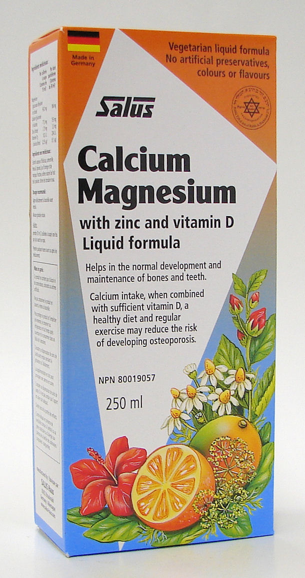 Salus Calcium Magnesium with Zinc and Vitamin D,  250 ml (Flora)