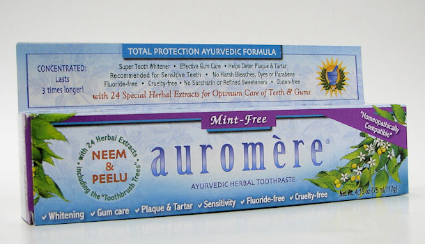 auromere ayurvedic herbal toothpaste, mint-free, 75 ml (auromere)