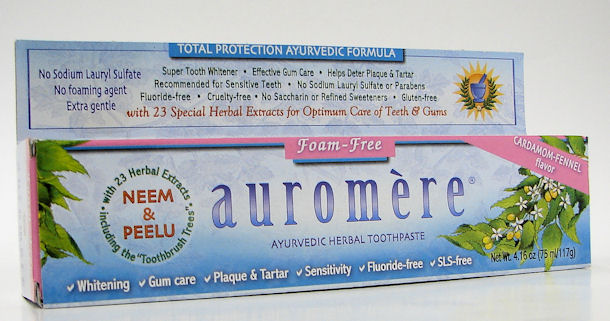 auromere ayurvedic herbal toothpaste, foam-free, 75 ml (auromere)