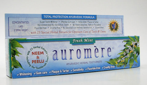 auromere ayurvedic herbal toothpaste, fresh mint, 75 ml (auromere)