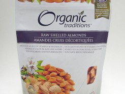 raw shelled almonds, 454 g (organic traditions)