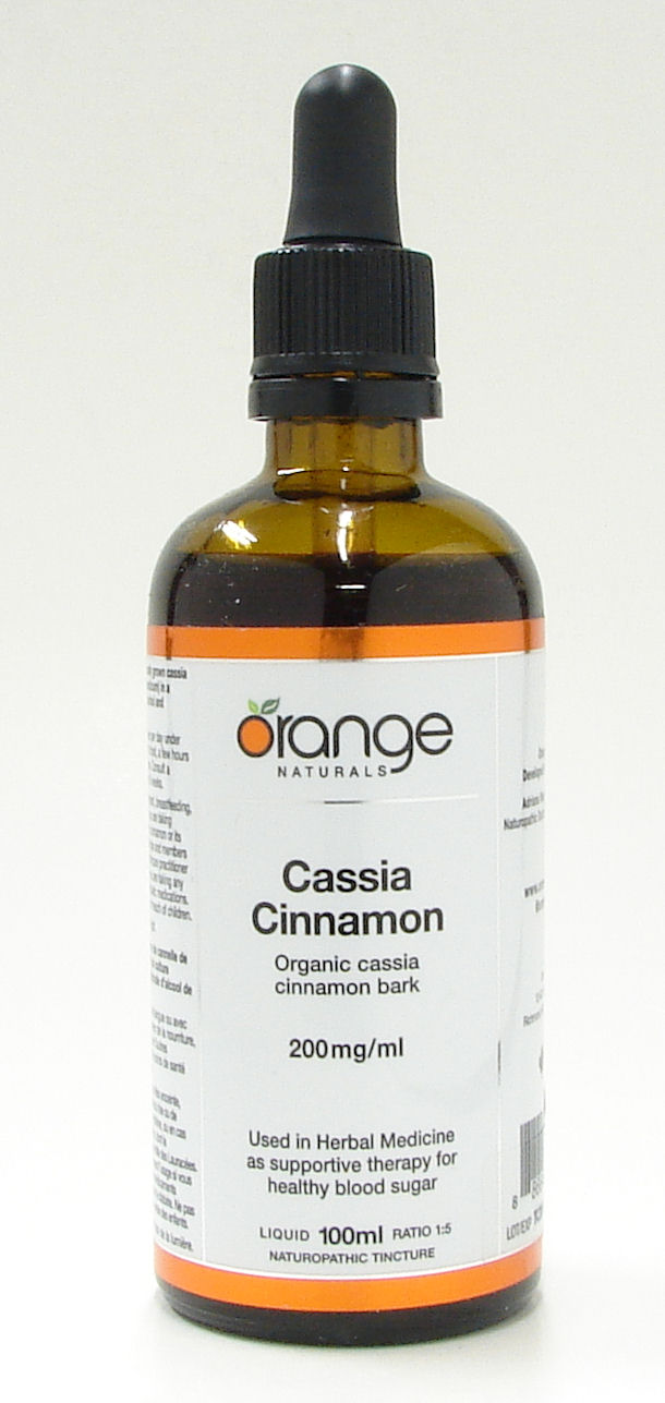 Organic Cassia Cinnamon bark, 200 mg/ml, 100 ml (Orange Naturals)