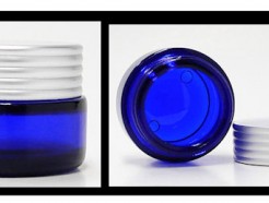 30 ml cobalt blue ointment jar with silver cap (alypsis)