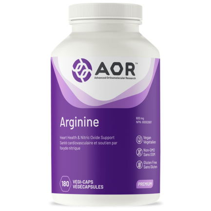 Arginine 600 mg, 180 veggie caps (AOR)
