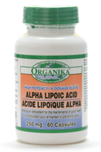 Alpha Lipoic Acid, 250 mg, 60 caps (Organika)