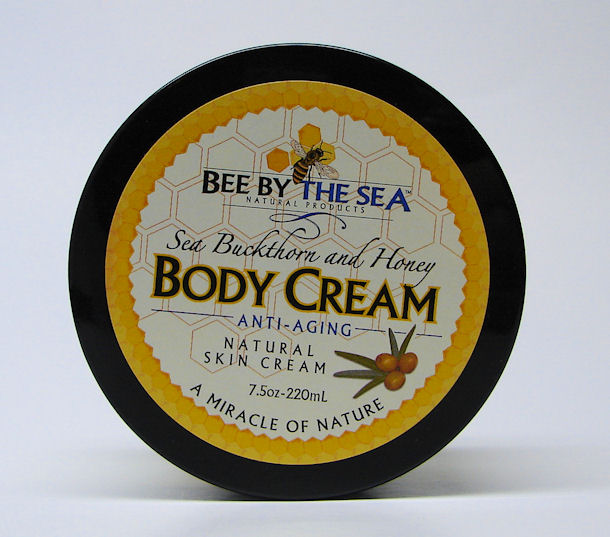 Sea buckthorn and honey body cream  - A Miracle of Nature, 220ml jar (Bee by the Sea)