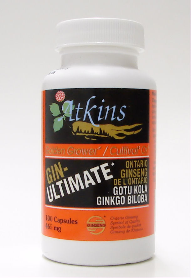 gin-Ultimate Ontario ginseng, 465 mg, 100 caps (atkins)