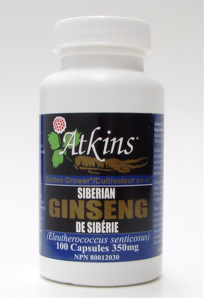 Siberian ginseng, 350 mg, 100 caps (atkins)