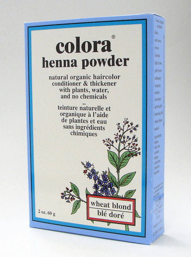 wheat blond henna powder, natural organic hair color, 60 g (colora)