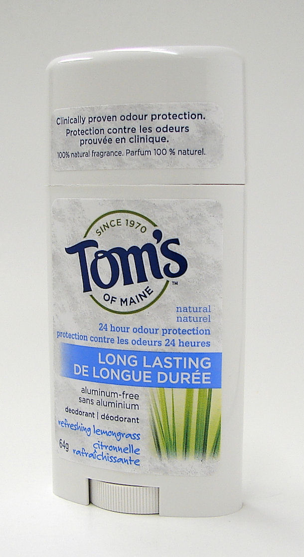 tom’s of maine Refreshing Lemongrass natural long lasting deodorant, 64 g (tom’s of maine)