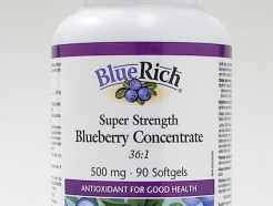 BlueRich Super Strength Blueberry concentrate, 500mg 90 softgels (Natural Factors)