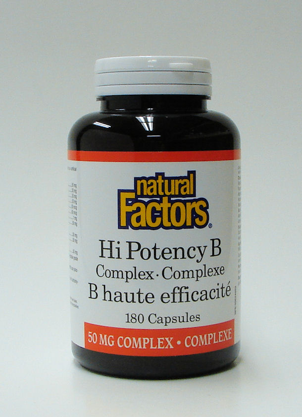 Hi Potency B Complex, 180 capsules (Natural Factors