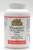 Vitamin C Calcium Ascorbate 1000mg powder, pH neutral, 500 g  (Natural Factors)
