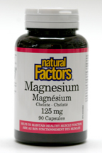 Magnesium Chelate, 125 mg, 90 capsules  (Natural Factors)