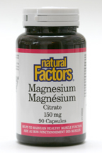Magnesium Citrate, 150 mg, 90 capsules  (Natural Factors)