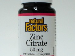Zinc Citrate, 50 mg, 90 tablets  (Natural Factors)