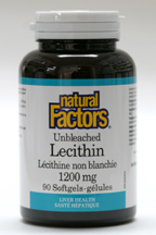 Unbleached Lecithin, 1200 mg, 90 softgels  (Natural Factors)