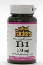 B1, 100 mg, 90 tablets  (Natural Factors)