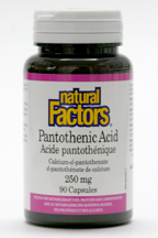 Pantothenic Acid (B5), 250 mg, 90 capsules  (Natural Factors)