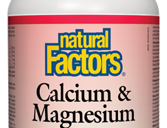 Calcium & Magnesium Citrate with D3, 1:1, 90 caps (Natural Factors)