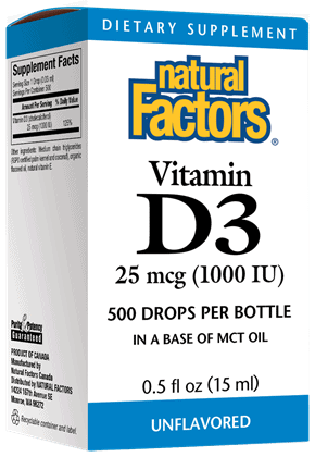 Vitamin D3 Liquid 1000 IU, 15 ml (Natural Factors)