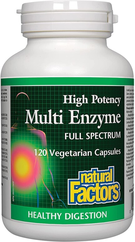 Multi Enzyme Full spectrum, 120 vcaps (Natural Factors)