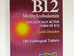 Vitamin B12 Methylcobalamin, 1000 mcg, 180 Sublingual Tablets (Natural Factors)