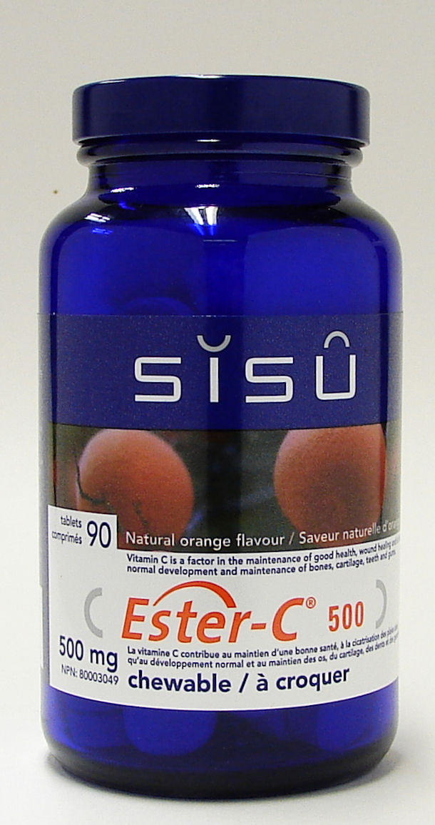 Ester-C® 500, 500 mg, 90 chewable tablets, natural orange flavour, (Sisu)