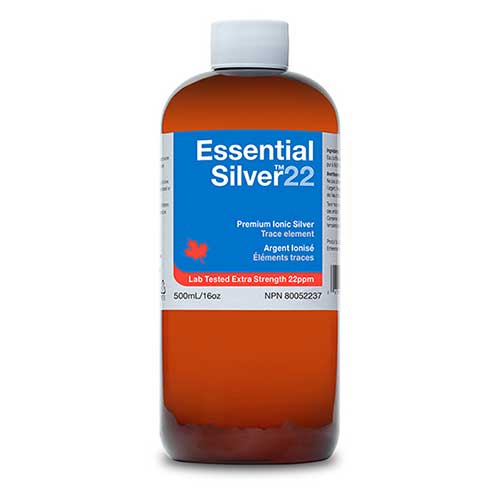 Essential Silver™ Extra Strength 22 ppm Twist Cap 500ml  (Jardine Naturals)