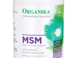 MSM (Methylsulfonymethane), 1000 mg, 180 vcaps (Organika)