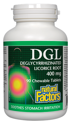 DGL Deglycyrrhizinated Licorice Root 400 mg (Natural Factors) 90 tablets