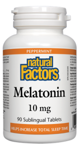 Melatonin 10mg, Pepermint (Natural Factors)