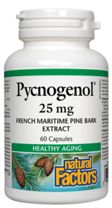 Pycnogenol French Maritime Pine Bark Extract, 25mg 60 caps (Natural Factors)
