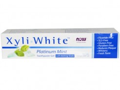 Xyli White Toothpaste Gel with Baking Soda, Platinum Mint (Now Solutions) 6.4oz