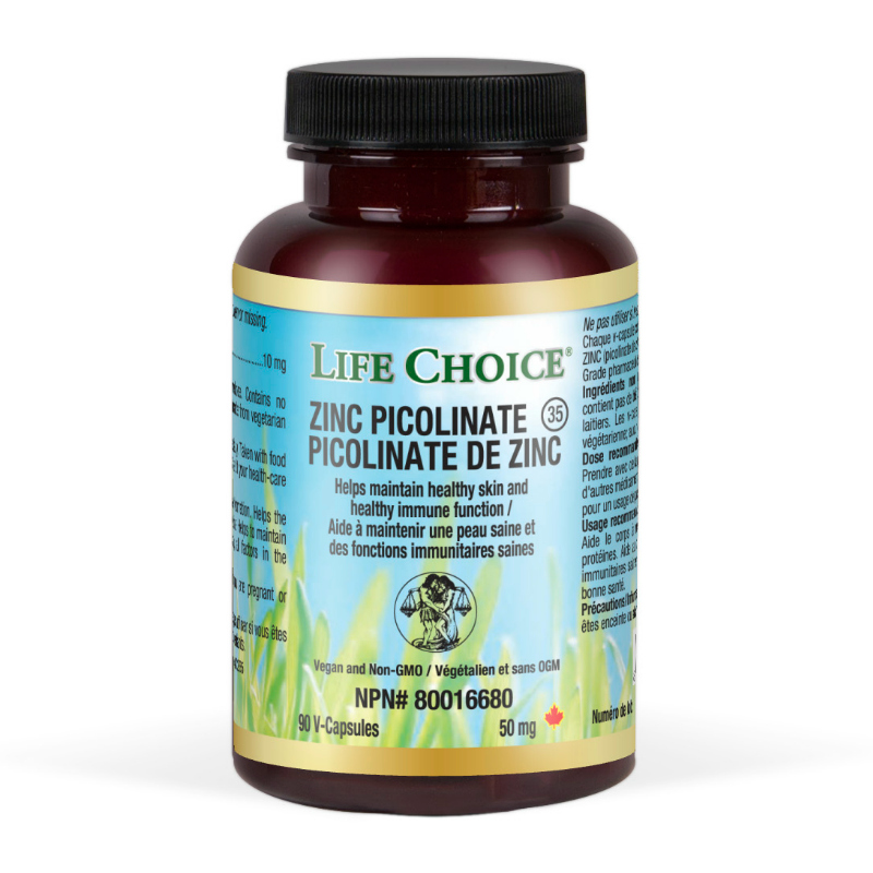 ZINC PICOLINATE, 50 mg 90 vcaps, Life Choice