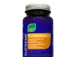 B12 Supreme with Vitamin B6 and Folic Acid, natural cherry flavour, 1200 mcg, 60 lozenges (Health First)