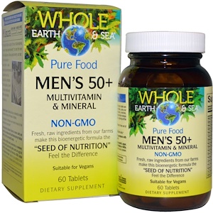 Whole Earth and Sea Men’s 50+ Multivitamin and Mineral 60 tab