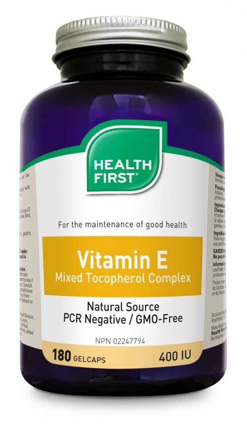 Vitamin E Mixed Tocopherol Complex 180 gelcaps (Health First)