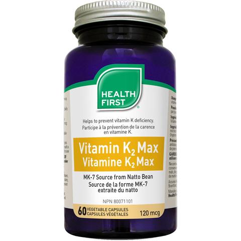 Vitamin K2 Max 60 veg capsules 120mcg