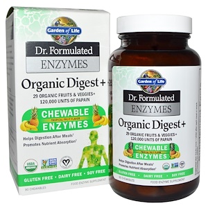 Organic Digest + Enzymes, 90 chew tabs (Garden of Life)