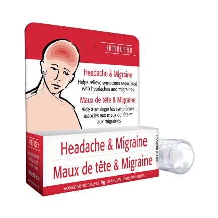 Headache & Migraine, 4g Homeopathic pellets (Homeocan)