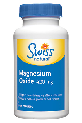 Magnesium Oxide 420mg, 90 tablets (Swiss)