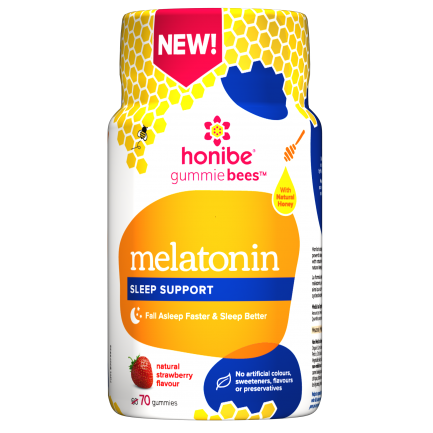Melatonin Sleep support, 70 gummies (honibe)